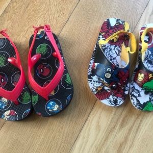 Toddler Flip Flops Size 7 - Marvel Avengers